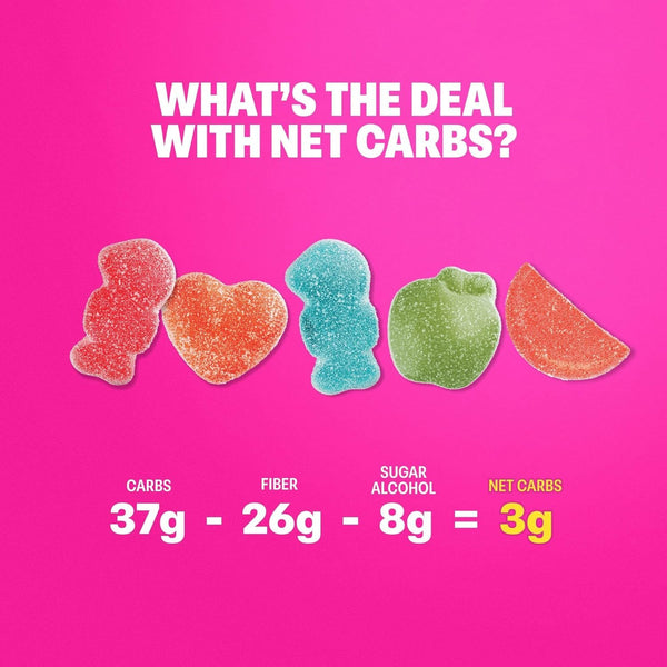 Shameless Snacks Sweet & Sour All-Stars Mixed Bag - Sour Candy & Fruit Snacks, 5 Flavors Per Bag Gummy Candy, Keto Snacks 3g Sugar Gluten Free Vegan for Kids & Adults