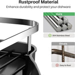Expandable Stainless Steel Dish Drying Rack for Kitchen Counter
