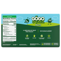 gogo squeeZ fruit on the go, apple apple, 3.2 oz, unsweetened, gluten free, nut free, recloseable, bpa free, pack of 20
