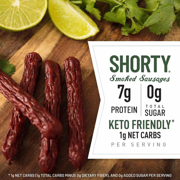 Duke's Pork Chorizo & Lime Smoked Shorty Sausages, 5 oz, Gluten Free, 7g Protein