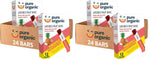 Pure Organic Layered Fruit Bars, Gluten Free, Vegan Fruit Snacks, Pineapple Passionfruit (2 Boxes, 24 Bars)