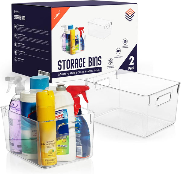 ClearSpace Clear Plastic Storage Bins for Home Organization