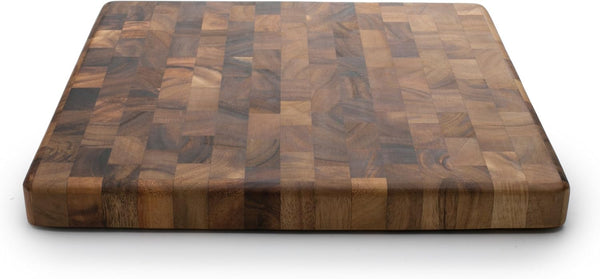 Charleston End Grain Acacia Wood Cutting Board for Home or Commercial Use