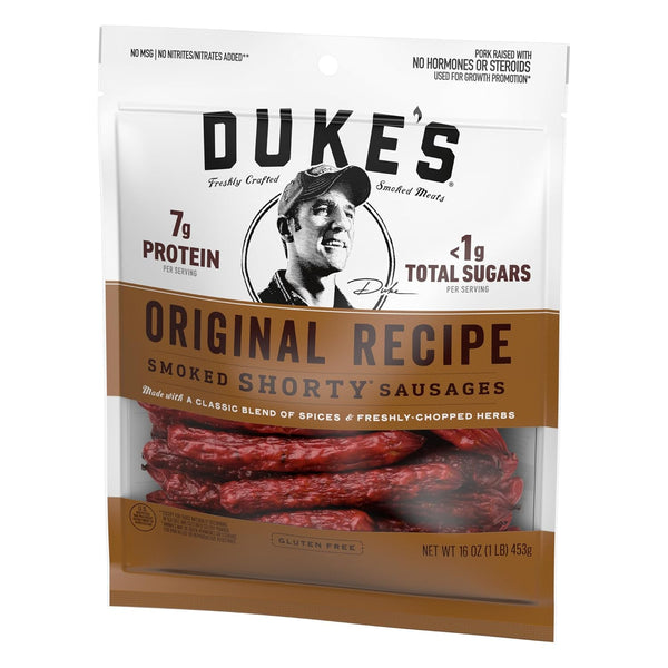 Duke's Original Smoked Shorty Sausages, 16 oz, Gluten-Free, Keto Friendly