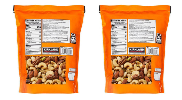 Kirkland Signature QNKDQK Extra Fancy Unsalted Mixed Nuts 2.5 Pound 2 Pack