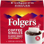 Folgers Classic Roast Coffee Singles, 19 count medium roast coffee pods