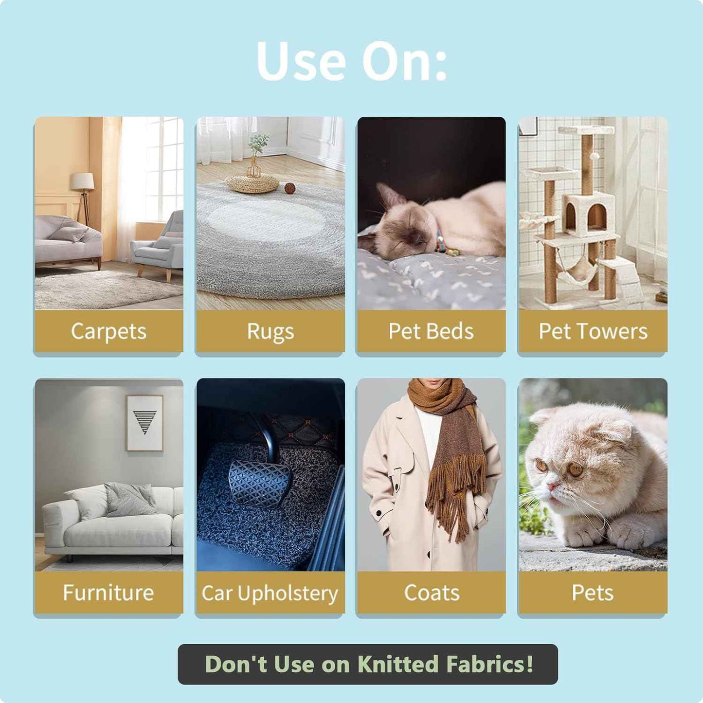 Pet Hair Remover, Dog and Cat Hair Remover, Wool Hair Remover, Carpet Rake for Pet Hair Removal, Carpet Rake, Pile Brush, Hand Shaver for Carpets, Car Cushions, Sofas, Pet Beds, Furniture & Rug