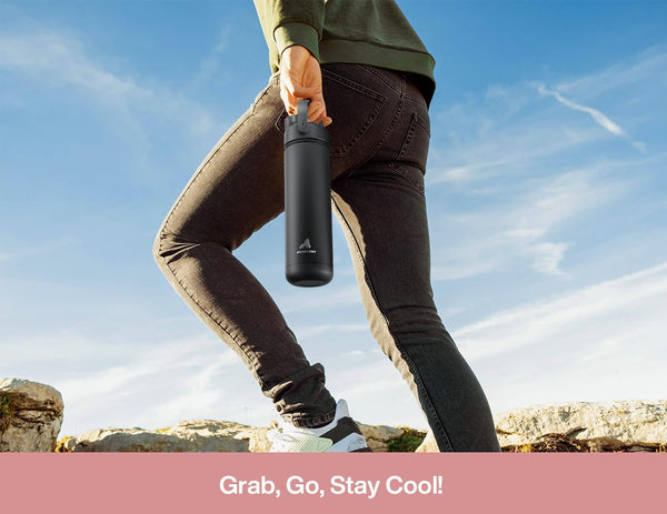 26 oz Insulated Stainless Steel Water Bottle with 2-in-1 Lid for Sports and Travel