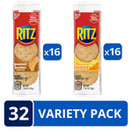 RITZ Peanut Butter and Cheese Sandwich Crackers Variety Pack, 32 Snack Packs