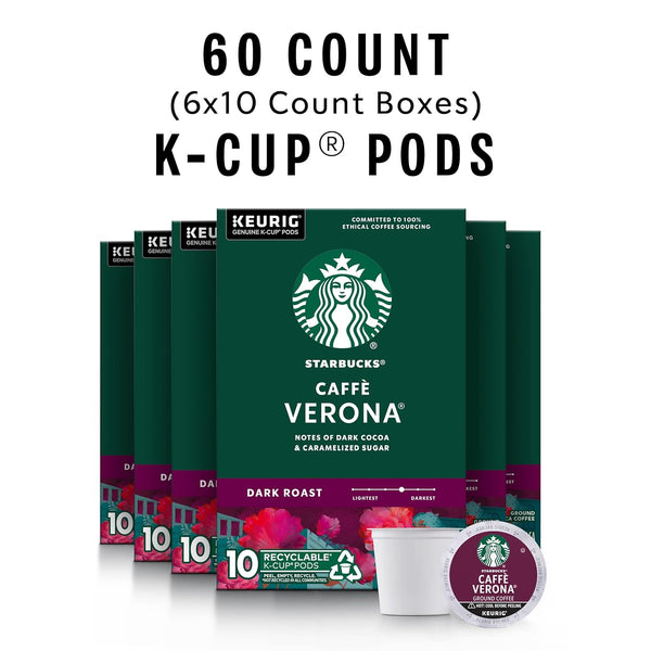 Starbucks K-Cup Coffee Pods, Dark Roast, 60 Count, Keurig Compatible