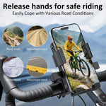 Adjustable Bike Phone Holder for Cell Phones, Universal Fit, Anti-Wobble Clamp