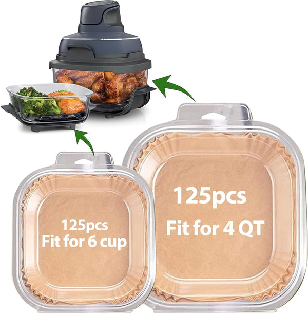 Air Fryer Liners Disposable 4QT/5QT for Chefman Air Fryer, 7.5 Inch 150Pcs Parchment Paper Liners for Chefman 4QT Compact Airfryer & TurboX 4-in-1 Air Fryer 5-Quart