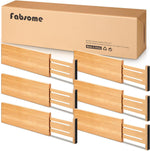 Adjustable bamboo drawer dividers for dresser organization
