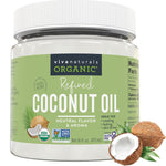 Viva Naturals Unrefined Cold-Pressed Extra Virgin Coconut Oil 16 fl oz, USDA Organic & Non-GMO