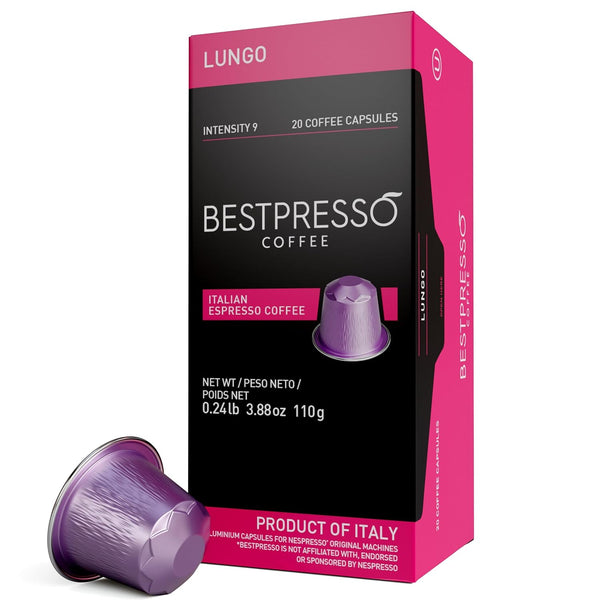 Bestpresso Coffee Pods for Nespresso Original Machine, 120 Aluminum Capsules, Compatible with Nespresso Original