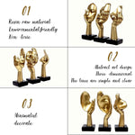3 Pcs Thinker Statue,Modern Home Resin Sculptures,Collectible Figurines for Home Office Bookshelf Desktop Decor(Golden)