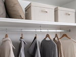 StorageWorks Fabric Storage Bins with Lid, Decorative Storage Boxes for Shelves and Closets