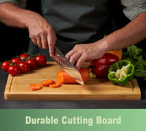 Large 18 inch bamboo cutting board for kitchen use