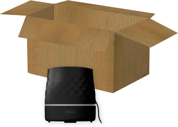 Febreze Plug Scent Booster in Black, Continuous Scent Device Oil Diffuser, Compatible with Febreze Air Freshener Plug in Refills
