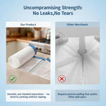 13 Gallon Trash Bags Drawstring 120 Count, 1.7 Mil Thick White Garbage Bags, Easy-Dispense Roll for Kitchen & Household Use, Resists Tears, Leaks and Punctures