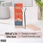 mastermedi 100 stainless steel tongue scraper for adults bad breath oral care