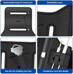 Running Armband 360°Rotatable for iPhone 17/16/15/14/13/Pro Max/Pro/Mini/12/11/SE/Xs/XR/X/8/7/Plus, Fits All 4-6.7 Inch Smartphones, with Key Holder Phone Armband for Running Hiking Biking (Black)