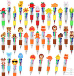 cZWZ 20Pcs Mini Multicolor Pens 4-in-1 Cute Ballpoint Pens for Kids Birthday Party Favors Gifts Teacher Supplies