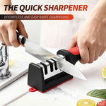 4-in-1 professional kitchen knife sharpener with tungsten steel and ceramic slots