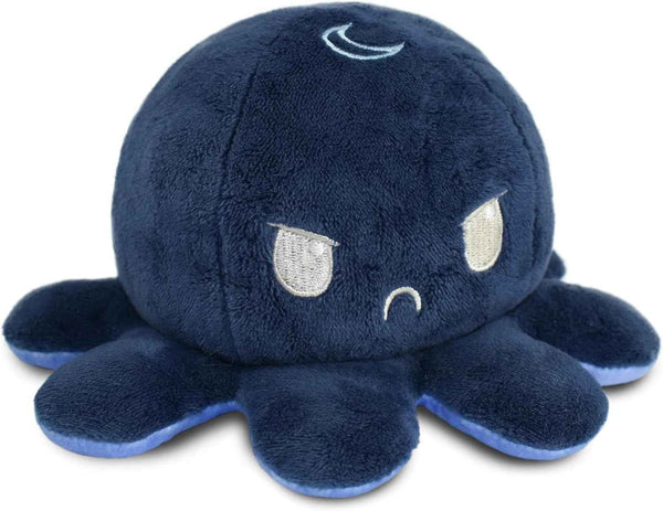 TeeTurtle Reversible Octopus Plushie - 4-Inch Pink + Aqua Two-Sided Flip Plush Toy with Embroidered Details - Cute Mini Collectible Plush for Kids, Teens, and Adults
