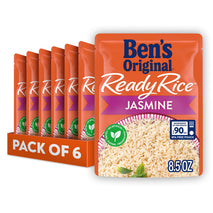BEN'S ORIGINAL Ready Rice Jasmine Rice 8.5 OZ Pouch Pack of 6 Convenient Microwave Side Dish