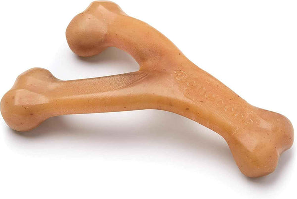 Benebone Wishbone Durable Dog Chew Toy for Aggressive Chewers, Real Bacon, Made in USA, Medium