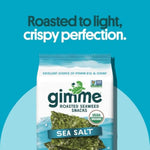 Gimme Seaweed Organic Roasted Seaweed Snacks Sea Salt 6 Count Keto Vegan Gluten-Free Healthy Snack