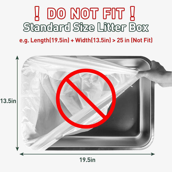 anwa 40-count heavy-duty extra thick cat litter box liners for automatic and robot litter boxes