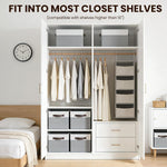 Large Closet Storage Baskets with Handles for Home Organization