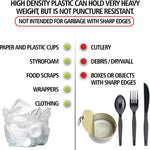 Aluf Plastics High Density Trash Bags, 16 Gallon, 1000 Count, Clear, for Various Uses