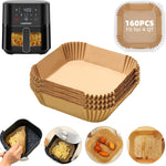 Air Fryer Liners Disposable,200PCS Victoyaw 9 Inch Square Air Fryer Parchment Paper Liners for 5-8QT Air fryer,Non-Stick Waterproof Airfryer Liners