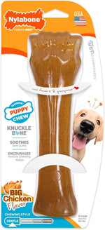 Nylabone Ring Bone Chew Toy for Puppies, Puppy Teething Toys, Puppy Enrichment Toys, Chicken Flavor, X-Small Dogs - Up to 15 lbs, 1 Count
