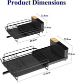 Kitsure Large Dish Drying Rack with Extendable Design for Kitchen Countertops