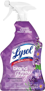 Lysol All Purpose Cleaner Spray, Multi-Purpose Disinfecting Spray, Kitchen & Bathroom Cleaner, Lemon Breeze, Lavender, & Mango Scents, 32oz (Pack of 4)