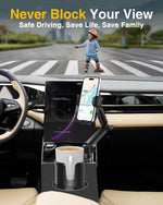 Cup Phone Holders for Your Car, [360°Adjustable] Car Cup Holder Phone Cradle for 2.5-4" Cup Holders-Compatible with iPhone 15/14 Pro, Phone Holder Mount for Truck/SUV| Anti-Slip & No Shake Design