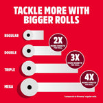 Brawny Tear-A-Square 3-Ply Paper Towels, 12 Double Rolls = 24 Regular Rolls, Strong, Absorbent, and Durable with 3 Sheet Sizes