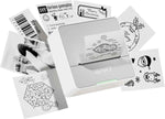 iDPRT Portable Sticker Maker Machine with 1 Roll Sticker Paper, Mini Printer Efficiently and Quickly, Thermal Printer for Study Notes, Pictures, DIY, Label, Free App with Multiple Templates, Grey