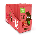 BEAR Real Fruit Snack Splits - Gluten Free, Vegan, and Non-GMO - Variety Pack (Apple/Strawberry, Raspberry/Pineapple)– Healthy School And Lunch Snacks For Kids And Adults, 0.7 Ounce (Pack of 20)