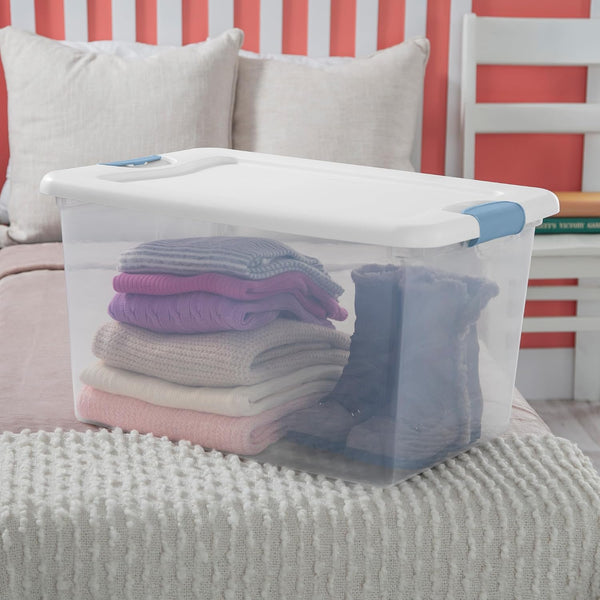 Sterilite 4-Pack 64 Quart Latching Box Storage Organizer Bins