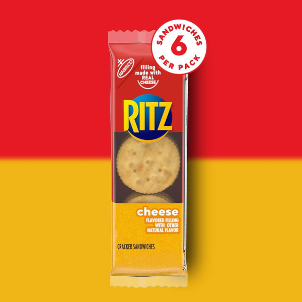 RITZ Cheese Sandwich Crackers, 20 snack packs, 6 crackers per pack