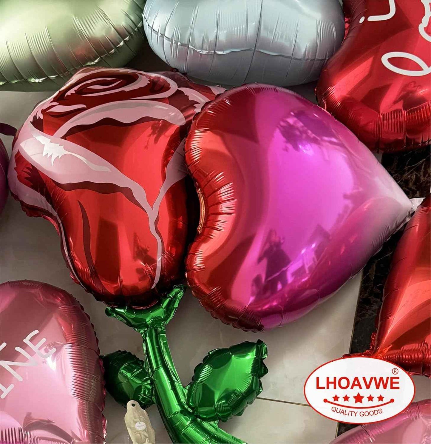 Gradient Pink Heart Shaped balloons Pack of 10,18 Inch Love Valentine Balloons Heart Romantic Balloons For Valentines Day Propose Marriage Wedding Bridal Shower Engagement Party Decorations