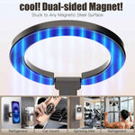 Magnetic Phone Ring for MagSafe Grip [Dual-Sided Magnetic] [Super Magnet] [Magnet Phone Stand Grip Compatible with Car Mounts] Mag Safe Accessory for iPhone 17/16/15/14/13 Pro Max Plus, Grey