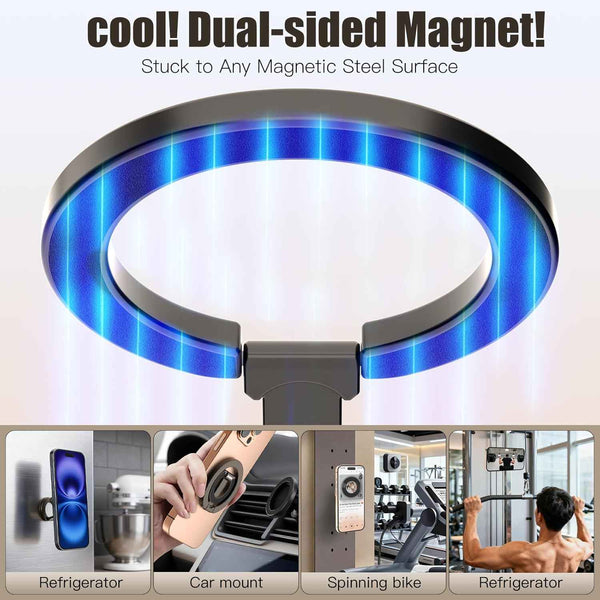 Magnetic Phone Ring for MagSafe Grip Super Magnet Compatible with iPhone 17 Pro Max Plus and More, Grey