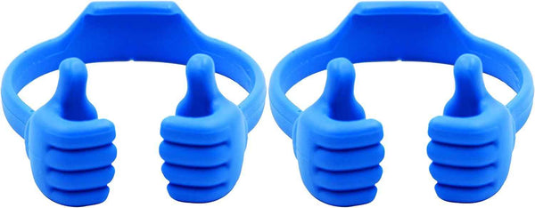HONSKY Thumbs-Up Phone Stand for Tablets, E-Readers and Smart Phones – Green/Purple – 2 Count