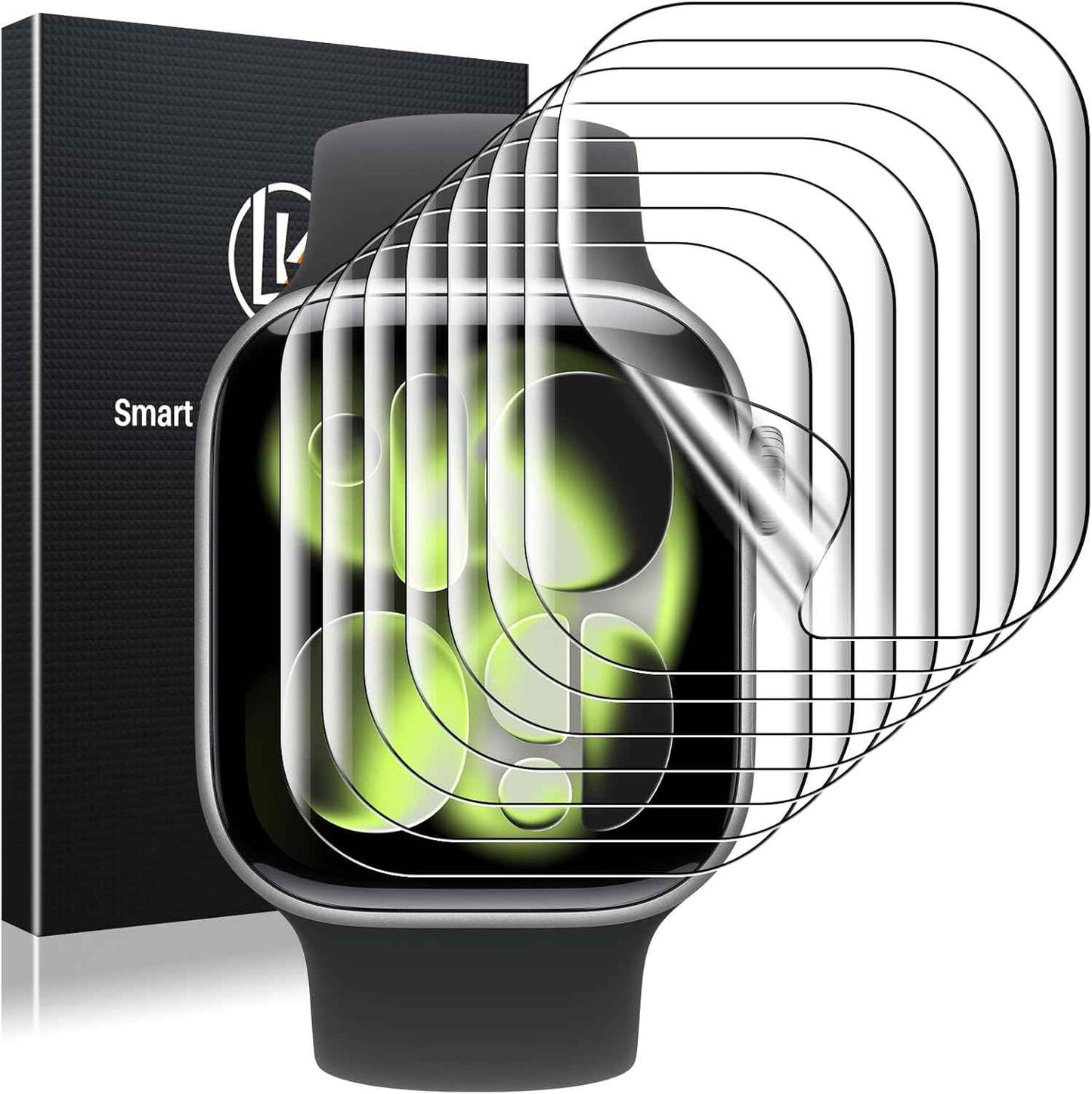 LK 6 Pack for Apple Watch Series 11/ Series 10 Screen Protector 42mm - Anti-Scratch, Self-Healing Soft TPU Screen Protector for Apple Watch 42mm, Bubble Free, HD Transparent, Touch Sensitive